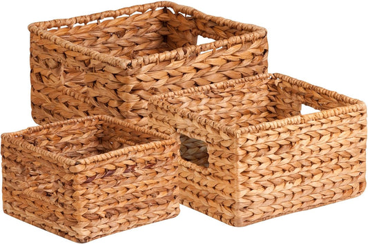 STO-02882 Nesting Banana Leaf Baskets, Multisize, 3-Pack,Natural